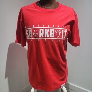 Sharkbait Men's Logo Basic Short Sleeve Crew Neck Cotton T Shirt Size Small Red